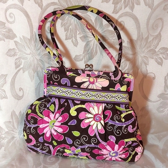 Vera Bradley Handbags - Vera Bradley 'Alice Loves Me' Kiss-Lock Purse in "Purple Punch"